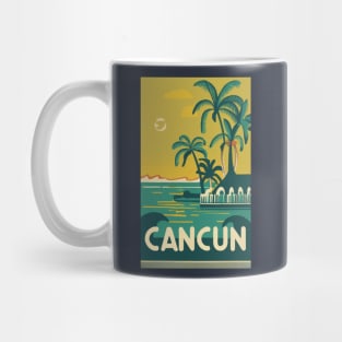 A Vintage Travel Art of Cancun - Mexico Mug